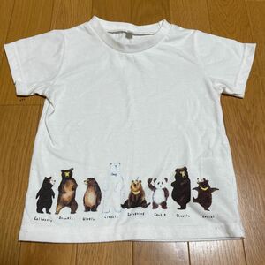 西松屋　いろんなくまさん　半袖Tシャツ　100 白