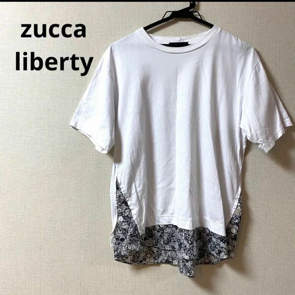 美品　zucca LIBERTY ドッキングシャツ　カジュアル Tシャツ 半袖Tシャツ