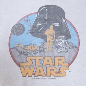 70'S～80'S ? ヴィンテージ スターウォーズ 染み込みプリント 長袖Tシャツ キッズサイズ / STAR WARSの画像2