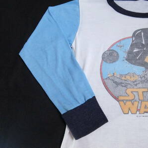 70'S～80'S ? ヴィンテージ スターウォーズ 染み込みプリント 長袖Tシャツ キッズサイズ / STAR WARSの画像5