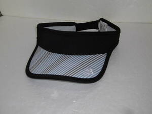  regular price 3080 jpy unused New balance tennis sun visor black stripe NBT-51772A lady's light weight ( visor hat cap )