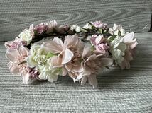 ブーケ　花冠　セット　造花　結婚式　コスプレ　ウエディング　ヘアアクセサリー　パーティー_画像6