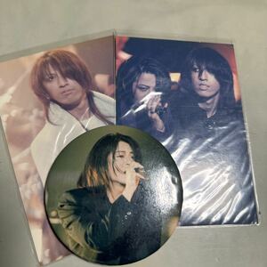 GLAY TAKURO TERU　缶バッチ +写真　セット　当時物　グレイ　テル　タクロー