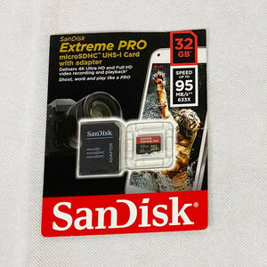 【SanDisk/サンディスク】 Extreme Pro 32GB UHS-I(U3)対応 microSDカード 633倍速(95MB/s) SDSDQXP-032G-G46A