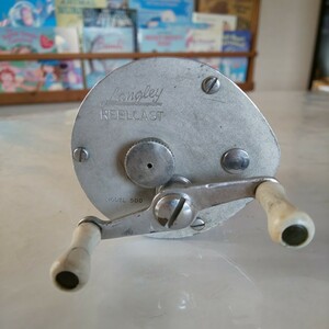 vintage langley REELCAST model 500 old reel USA バス トラウト ダイレクトリール ラングレー リールキャスト