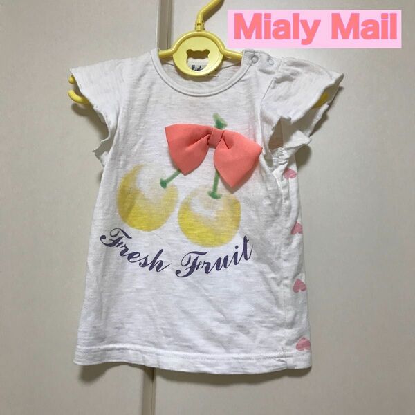 半袖 Tシャツ 90cm Mialy Mail ミアリーメール リボン ハート