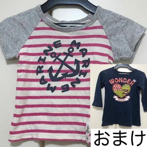 マリン 半袖 Tシャツ 100cm おまけ長袖Tシャツ付き