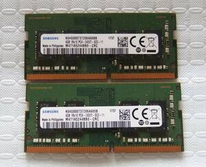  Note PC for memory SAMSUNG 4GB 1Rx16 PC4-2400T-SC0-11 M471A5244BB0-CRC 4GBX2 total :8GB used 18