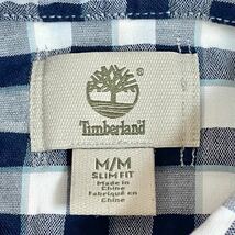 【美品】　ティンバーランド　Timberland メンズ　トップス　半袖シャツ　スリムフィット　チェック　ネイビー_画像5