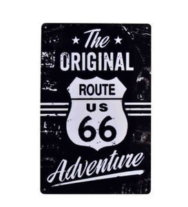 K272 新品●ブリキ看板 アメリカ雑貨 Route66 インテリア お店 バー に ティンサイン ビンテージ アンティーク レトロ R66