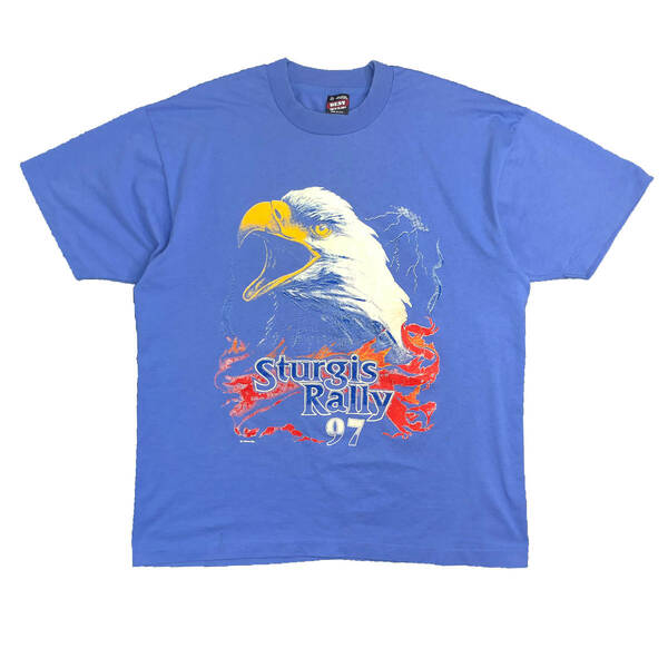 90S USA製 スタージス モーターサイクル ラリー Sturgis Motorcycle Rally 1997 Tシャツ イーグル ワシ メンズXL シングルステッチ BA1729