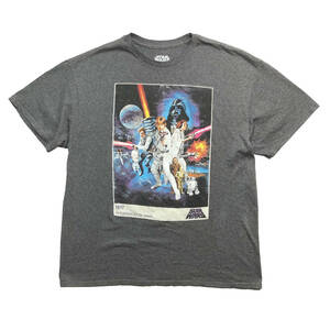 USA 古着 映画 スターウォーズ エピソード4 新たなる希望 キャラクター Tシャツ メンズXL STAR WARS ダースベイダー BA1835