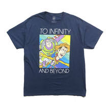 USA 古着 ディズニー ピクサー トイストーリー キャラクター Tシャツ メンズXL 映画 ネイビー 大きいサイズ TOY STORY DISNEY BA1842_画像1