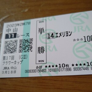  actual place buy horse ticket no. 37 times flower cup emeliyon