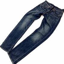 LEVIS ☆ 505 自然な色落ち感◎ スリム ストレート ストレッチ ジーンズ デニムパンツ W28 綺麗め 大人カジュアル リーバイス■Ja5956_画像1