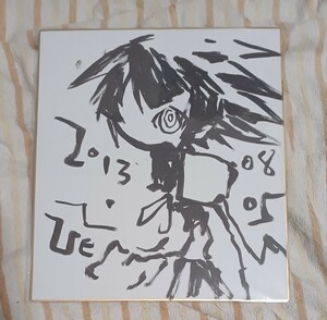  Ueda is jime autograph illustration autograph square fancy cardboard Bakemonogatari monogatari series large .. person west tail . new 
