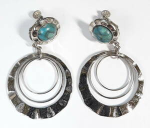  turquoise earrings - 11g - vo8-40