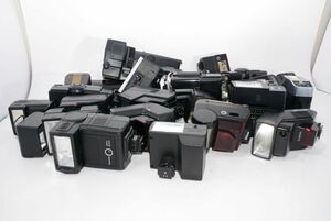 【訳あり特価】ジャンク フラッシュ 24個まとめて コニカ Nikon Canon Minolta等色々　#e7063