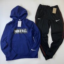 NIKE ナイキ F.C. ビッグロゴ 上下セット 紺黒 M CT2012-492/DH9667-010 23-0319-7-5/6_画像1