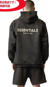 新品■FOG ESSENTIALS ナイロン ジャケット M ウィンドブレーカー チャコール/シャイニーBLACK偏光色 薄手 メンズ アウター