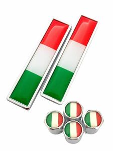 A イタリア 国旗 ステッカー フェンダー バルブキャップ エンブレム ランチア LANCIA イプシロン テージス デルタ