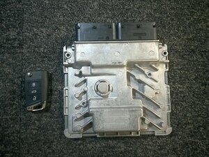  Volkswagen Golf R ABA-AUDJHF original engine computer - key attaching DJH 06K907425B 8V0906259J operation verification settled (VW/ECU