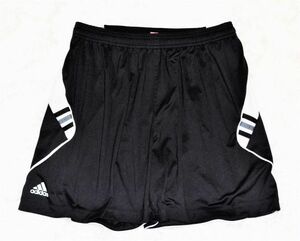 ★①★adidas★アディダス★CLIMA COOL 黒色　ブラック　ゴム＆紐付きハーフパンツ#ショート短パン　L・２XO　80～105㎝M/L・LL　