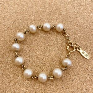 WONDERFULWORLD KANEKOISAO * one da full world Kaneko Isao # pearl bracele gold chain 