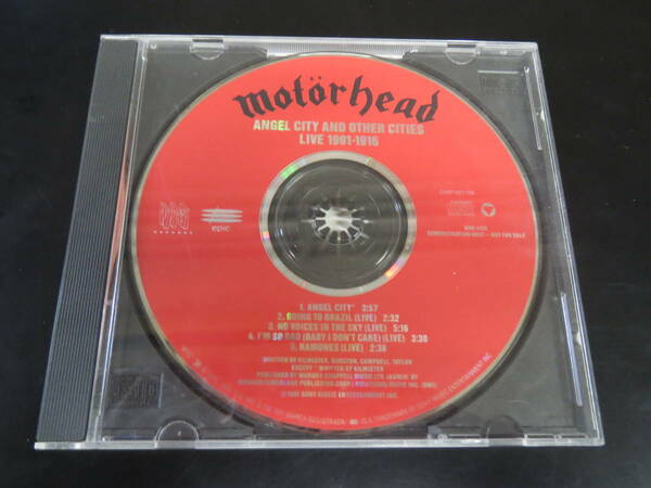 プロモ盤！Motorhead - Angel City and Other Cities Live 1991-1916 輸入盤シングルCD（アメリカ NSK 4169, 1991）