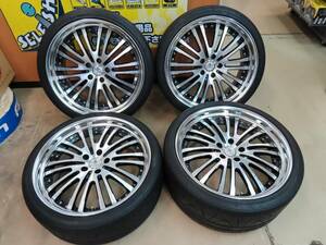 ☆ワーク デュランダル DD10.2 21インチ アルミ 9J+30/10J+40 5穴 PCD120 ニットー INVO 245/35 285/30R21 4本 中古 DURANDAL LEXUS LS☆