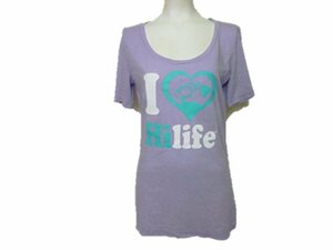 Ｔシャツ 綿混 Mサイズ HiLife Glitter MADE IN U.S.A バイオレット 丸洗いOK 新品