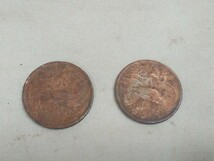 希少!!　レターパックR／メキシコ 青銅硬貨【 20CENTAVOS　1957年.1960年 】2枚セット センタボス 中南米 _画像1