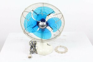  operation possible yawing defect have HITACHI M-6535B electric fan 3 sheets wings root 30cm Showa Retro antique Hitachi [ present condition goods ]