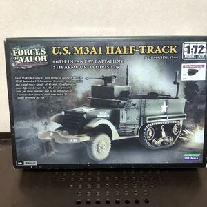 55 未組立 UNIMAXユニマックス/アメリカ陸軍1/72 U.S.M3A1 HALF-TRACKハーフトラック ノルマンディー 1944 プラモデル カーゴトラック