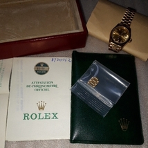 ロレックス　ROLEX デイトジャスト　レディース　10Pダイヤ　18K YG 金無垢　69178G 1985年頃 保証書　コマ　外箱　説明書_画像9