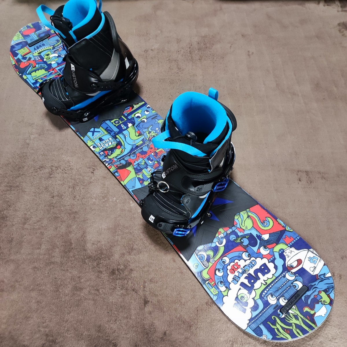 BURTONキッズ80cm salomonビンディング-