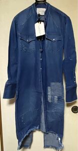 新品 タグあり Greg Lauren 2016 グレッグローレン デニムシャツコート 薄手 2016年SS 