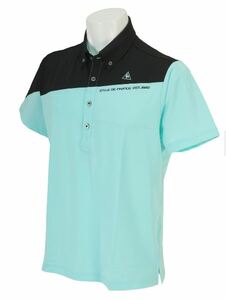 ルコックゴルフ le coq sportif GOLF 半袖ニットシャツ 吸水速乾・UVケア 40％ＯＦＦ アルバブルー（M寸）