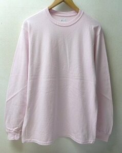 ◆Alore 薄ピンク クルーネック ベーシック カットソー ロンT Tシャツ サイズM 美