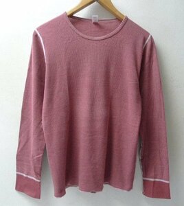 *American Apparel American Apparel crew neck thermal cut and sewn salmon pink series size L