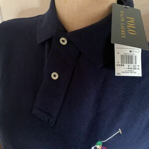  новый товар POLO Ralph Lauren Polo Ralph Lauren большой po колено рубашка-поло S размер темно-синий стандартный магазин покупка обычная цена 17600 олень. . рубашка-поло 