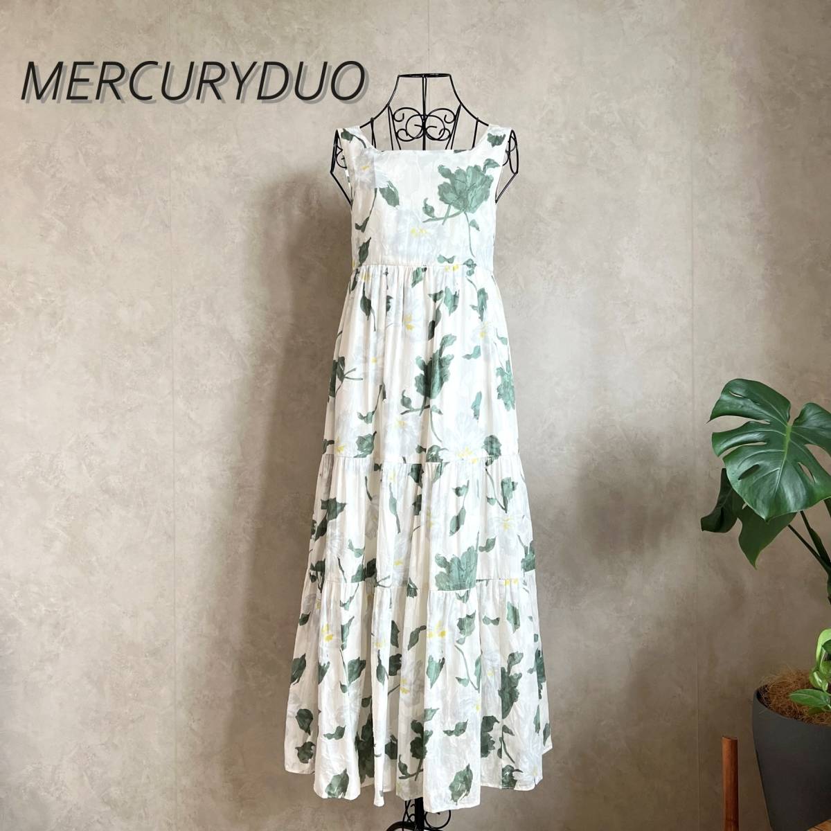 美品】MERCURYDUO マーキュリーデュオ フラワーコットンジャガード