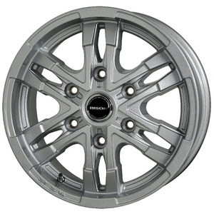 業販品 新品 15インチ BISON BN-03 6J+44 6-139.7 100φ 4本セット シルバー バイソン 特選タイヤ 195/80R15 8PR 夏タイヤ