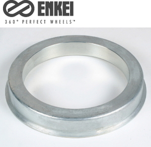 送料無料 新品 ENKEI 品番:HUB-HR-FI ハブリング (銀色) 73mm→56.6mm (高さ:10mm) ツバ付 ハブリング 4個(4枚) (シルバー) (エンケイ)