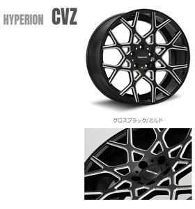 納期注意 業販品 直送品 HYPERION CVZ 20インチ 8.5J+45/9.5J+40 各2本 5-114.3 グロスブラック ミルド 4本 (個人宅)個人名での注文不可