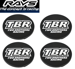 [送料無料] [正規品] [新品] [RAYS] [No.048 TBR Center Cap BK/WH] [センターキャップ] [4枚/4個] [TB-01, TB-01 B-SIDE]