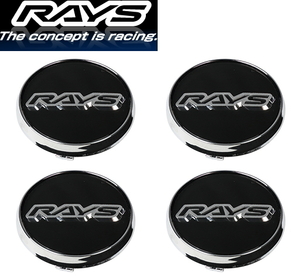 [送料無料] RAYS [No.025 General Center Cap V1 LOW BK/Chrome] [センターキャップ] [4枚] [2X9Plus, 2x7Plus (BBP color), 2x7JETBLACK]