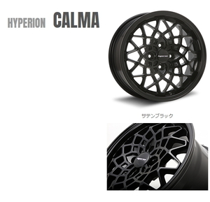 [納期注意] [業販限定販売] 直送品 HYPERION CALMA 15インチ 7J+35 4-100 サテンブラック 4本セット [(個人宅)個人名での注文不可]