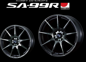 [業販限定販売] [新]18インチ WedsSport SA-99R 8.5J+50 225/50R18 セダン/ミニバン/SUV [ウェッズスポーツ] ローダウン車 [軽量] [WBC]