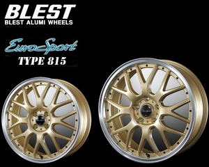 納期注意 業販品 直送品 BLEST EuroSport Type 815 15インチ 5.5J+42 4-100 73.1φ ゴールド ホイール 4本 [個人名での注文不可]